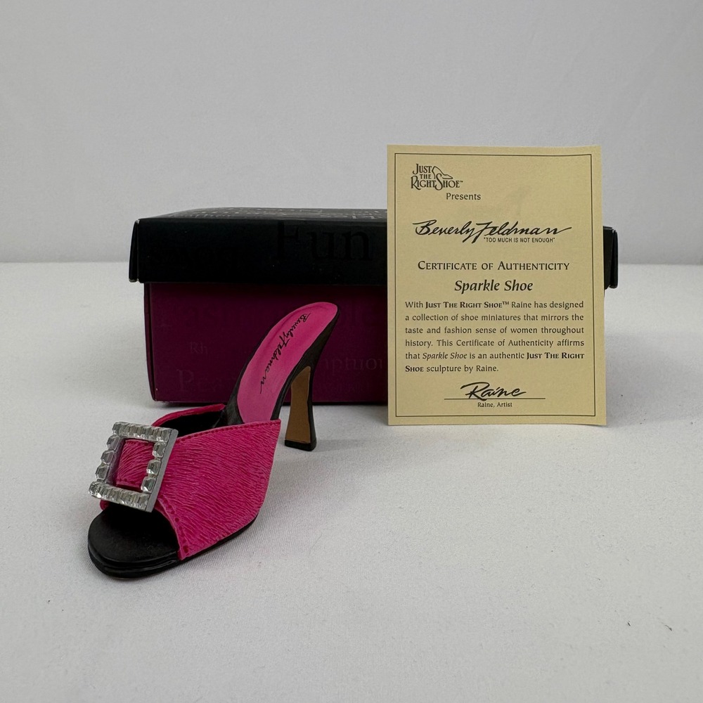 Vintage Just The Right Shoe By Raine Beverly Feldman Sparkle Shoe 25330 2000